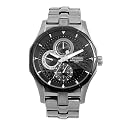 Armitron Men's Dress Gun Metal Gray Ion-Plated Stainless Steel Black Dial Watch #204524BKDG