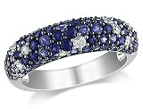 Sterling Silver 2 1/2 CT TGW Multi-colored Sapphire Fashion Ring