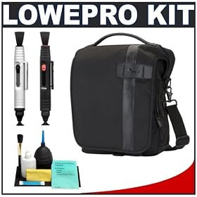 Lowepro Classified 160 AW SLR Camera Case (Black) + Accessory Kit for Canon Rebel XSi, XS, T1i, XTi, 40D, 50D, Nikon D40, D60, D5000, D90, D300, D700, Olympus Evolt E-30, E-450, E-520, E-620, and Sony Alpha A200, A300, A350, A700 Digital SLR Cameras