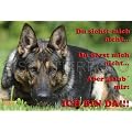 Metall-Warnschild Deutscher Sch�ferhund, DSH