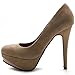 Ollio Women's Shoe Platform Faux Suede Classic High Heel Stiletto Multi Color Pump