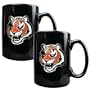NFL Cincinnati Bengals Two Piece Black Ceramic Mug Set - Primary Logo
