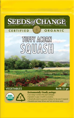 Seeds of Change S15886 Certified Organic Tuffy Acorn Winter Squash, 25 Seed Count