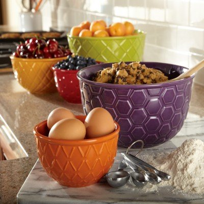 Textured Mixing Bowls Set - 5 pc