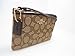 Coach Outline Sig Corner Zip Brown Wristlet 53536