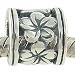 Plumeria Flower Spacer Bead Sterling Silver fits European Charm Bracelet Plumeria Flower Spacer Bead Sterling Silver fits European Charm Bracelet