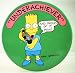 1989 - Button Up - The Simpsons - 6 Inch Giant button - Bart Simpson - Underachiever ...