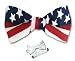 Men's Pre-Tied American Flag Patriotic Bow Tie Red/ Blue and White