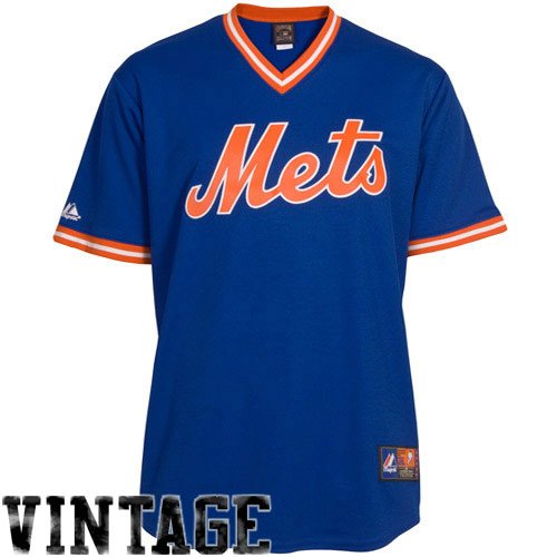 MLB New York Mets 1969 Cooperstown Adult Short Sleeve Synthetic Replica Jersey (Royal, X-Large)