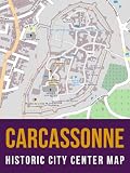 Carcassonne, France Historic City Center Street Map
