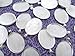 10 CleverDelights Oval Pendant Trays - Shimmering Silver Color - 30 x 40 mm - Pendant Blanks Cameo Bezel Cabochon Settings - 30x40mm