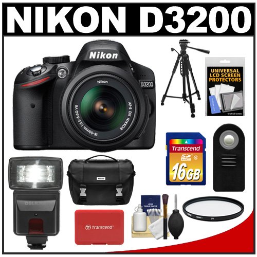 Cheap Nikon D3200 Digital SLR Camera & 1855mm G VR DX AFS Zoom Lens
