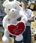 GIANT 38" WHITE TEDDY BEAR - GREAT LARGE STUFFED ANIMAL FOR VALENTINE'S DAY.... or ANY DAY * HOLDS I LOVE YOU HEART TO EXPRESS YOUR LOVE * AMERICAN MADE IN THE USA AMERICA