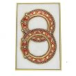 India Art Embossed Miniature Painting of Indian Jewelry on Marble Plate