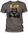 Men's The Misfits Classic Skull Yellow Logo Fitted Jersey T-shirt