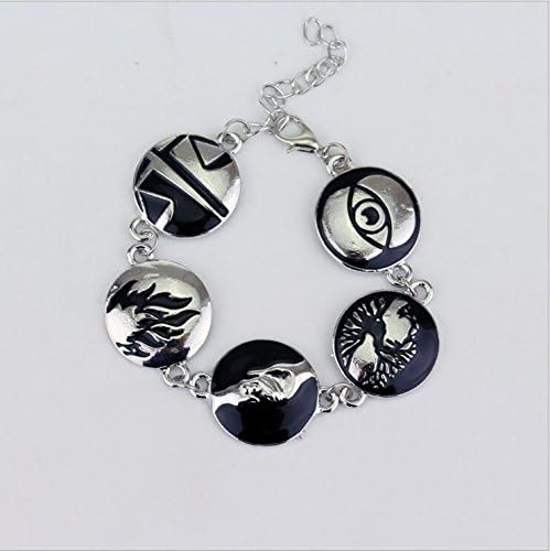 Allegiant, divergent, insurgent themed bracelet，Divergent Inspired Dauntless Erudite Candor Amity Abnegation Charm Bracelet