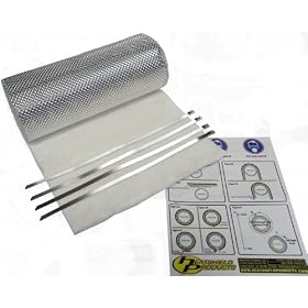 HeatShield 176005 Heatshield Armor 1/2" Thick x 1' Wide x 5' Exhaust Heat Shield Kit with Stainless Steel Locking Ties