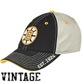 Reebok Boston Bruins Black-White Established Logo Vintage Slouch Hat