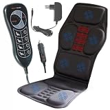 Produkt-Bild: SHIATSU Massage Sitzauflage beheizbar Massageauflage Sitzheizung - 7 Motoren - 12V + 220V
