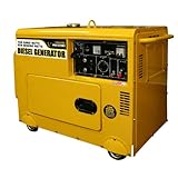 Pro-Series GENSD7 7,000 Watt 9 HP 418 CC Self Excited, 2 Pole, Single Phase Quiet Diesel Portable Generator With Electric Start