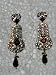 Antique Finished Silver Gold Plated Earrings with Cubic Zircons