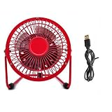 USB Mini Desktop Fan - Red