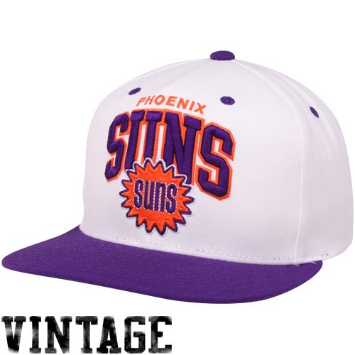 Mitchell & Ness Phoenix Suns White-Purple Arch Two-Tone Snapback Adjustable Hat