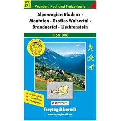 Freytag Berndt Wanderkarten, Alpenregion Bludenz-Montafon-Gro�es Walsertal-Brandnertal-Liechtenstein 1:50 000. (Freytag u. Berndt Wanderkarten): ... (WK 371): Bludenz, Klostertal, Montafon