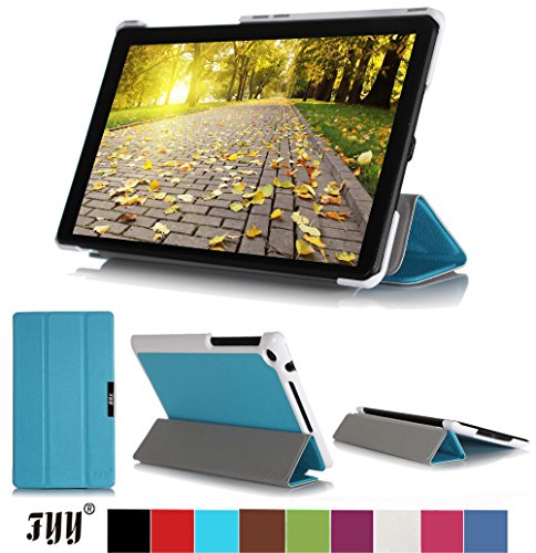 Google Nexus 7 2nd generation Case Cover, FYY Ultra Slim Magnetic Smart Cover Case for Google Nexus 7 ii Cyan (With Auto Wake/Sleep Feature)