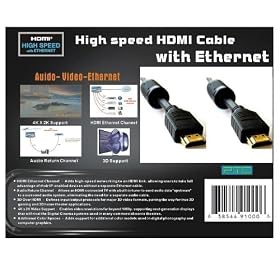 PTC Value-Pack 3 units of 6 ft Premium Gold Series High Speed HDMI (w/ferrites) Cable with Ethernet - Supports 3D, Ethernet, 4k, 1080p, 1440p, PS3, X-Box, Blu-Ray, Cable and Satellite boxes...