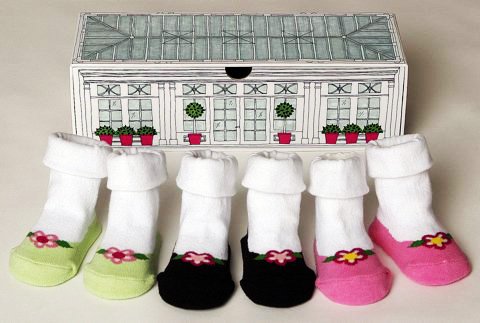 Garden Patch Collection Floral Flats Baby Booties