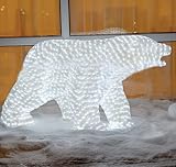 Giant Commercial Acrylic LED Male Polar Bear Christmas Display - 3800 LED Lights