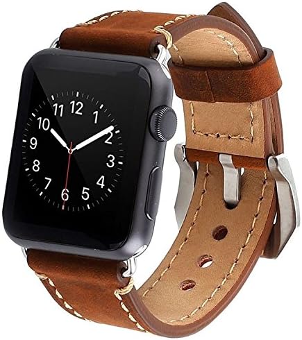 Premium Vintage Genuine Leather Apple Watch Band 42mm iWatch Band Strap 42mm leather light brown