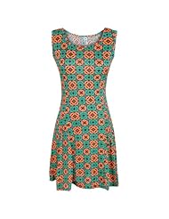 Floral Print Polyester/Spandex Sleeveless Tunic 