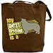 Canvas Tote Bag Brown  My Best Friend Is A Border Collie  Dog