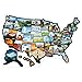 SEE MANY PLACES .com RV State Stickers United States Travel Camper Map RV Decals for Window, Door, or Wall ~ Includes 50 State Decal Stickers with Scenic Illustrations (19