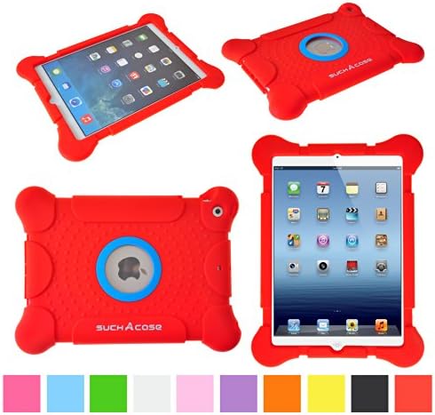 suchAcase Reader Series Kids Friendly Baby Safe Heavy Duty Soft Protective Case for Apple iPad 2, 3 &amp; 4 (Red)