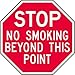 No Smoking Sign, 6 x 6In, WHT/R, AL, ENG