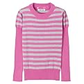 Girls' Cherokee&reg; Long-Sleeve Striped 2-fer Sweater - Pink