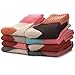 Luxina 8 Pairs Thick Wool Knitting Autumn Winter Socks for Women Color Block Patterned