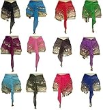 Professional Belly Dancing Coin scarf/wrap/belt. 2 rows of gold colour coins.