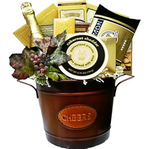 Art of Appreciation Gift Baskets Cheers to You! Gourmet Food Basket with Smoked Salmon