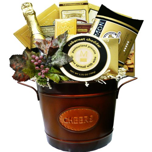 Cheers To You! Gourmet Food Gift Basket with Smoked Salmon