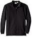 Haggar Men's Big and Tall Long Sleeve Houndstooth Quarter Zip Knit with Faux Suede Trim