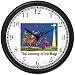 The Journey of the Magi (Three Wise Men) - Christian Theme Wall Clock by WatchBuddy Timepieces (Slate Blue Frame)