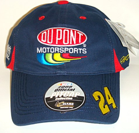 NASCAR Throwback #24 Jeff Gordon Navy Bl Velcro Pit Cap
