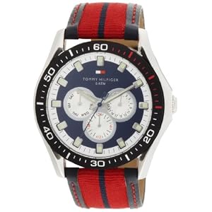 Tommy Hilfiger Men's 1790600 Multi-Function Leather Strap Watch