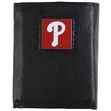 Philadelphia Phillies Mens MLB Genuine Leather Tri-fold Wallet