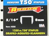 Fasteners: Arrow Fastener 505 5/16-Inch T50 Staples (1,250-Pack)