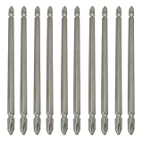 uxcell　 PH2 スクリュードライバー　4mm x 150mm 　シルバートーン　グレー　10個入り